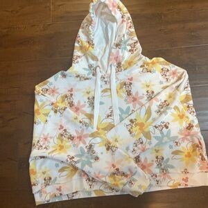 Disney White and Yellow Floral Hoodie